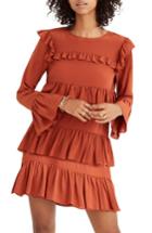 Women's Madewell Waterlily Ruffle Dress - Orange
