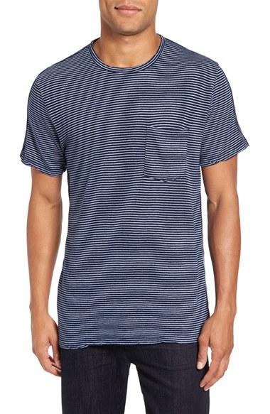 Men's Velvet By Graham & Spencer Legend Stripe Pique T-shirt - Blue