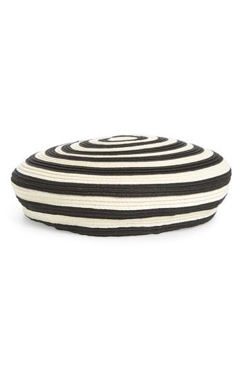 Women's Brixton Audrey Straw Beret - Black