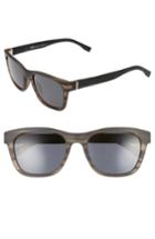 Men's Boss 53mm Polarized Sunglasses - Gray Horn Black/ Gray Blue