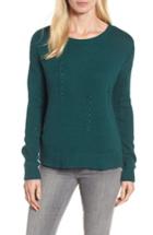 Women's Halogen Whipstitch Detail Sweater - Green