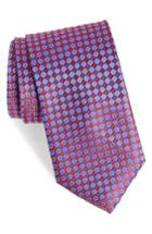 Men's Nordstrom Men's Shop Middletown Geometric Silk Tie, Size X-long - Red