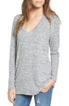 Women's Bp. V-neck Long Sleeve Sweater, Size - Grey
