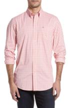 Men's Southern Tide Precheck Performance Intercoastal Classic Fit Sport Shirt, Size - Orange