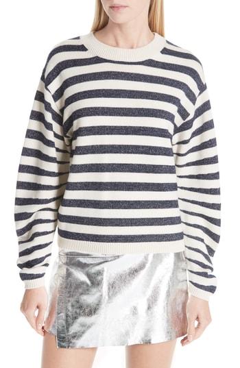 Women's Ba & Sh Sunday Stripe Wool Blend Sweater - White
