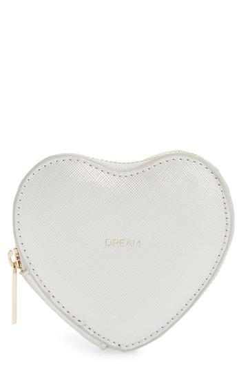Women's Estella Bartlett Heart Dream Faux Leather Coin Purse - Metallic