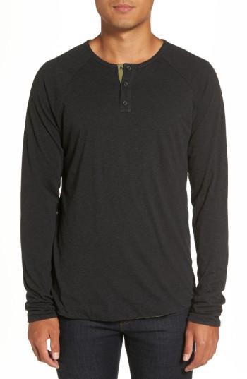 Men's Jeremiah Utley Reversible Henley, Size - Black
