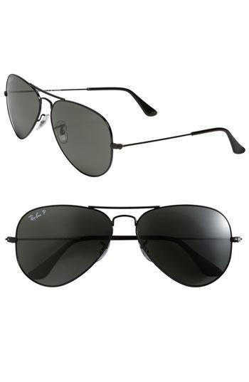 Ray-ban 58mm Original Aviator Polarized Sunglasses