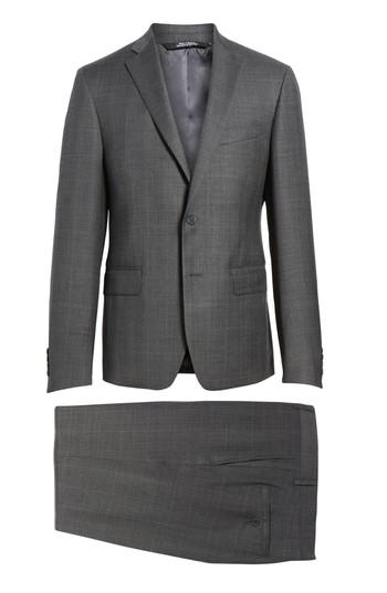Men's Nordstrom Men's Shop Extra Trim Fit Plaid Wool Suit