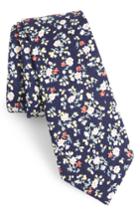 Men's 1901 Venera Floral Cotton Tie, Size - Blue