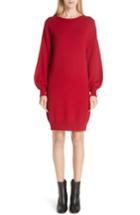 Women's Fuzzi Wool Sweater Dress - Red