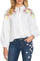 Women's Cece Embroidered Shoulder Blouse - White