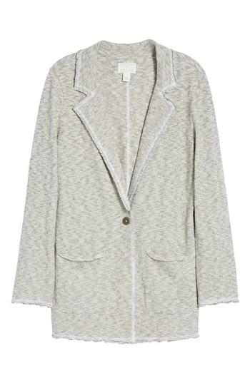 Women's Caslon Knit Boyfriend Blazer, Size - Black