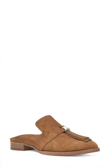 Women's Nine West Huebart Loafer Mule .5 M - Brown
