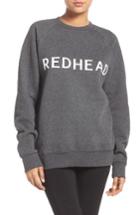 Women's Brunette Redhead Lounge Sweatshirt /small - Grey