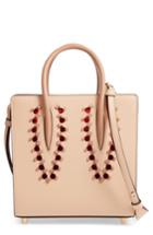 Christian Louboutin Small Paloma Empire Leather Tote - Beige