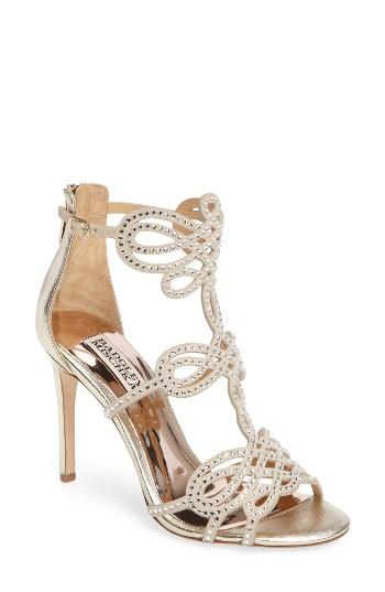 Women's Badgley Mischka Teri Sandal .5 M - Metallic