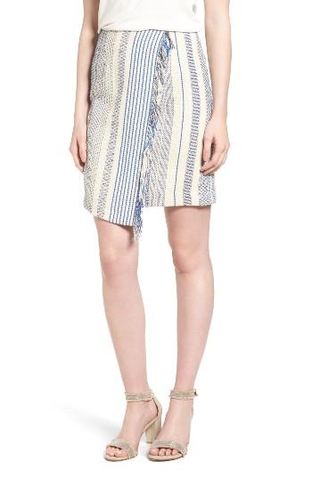 Women's Halogen Fringe Faux Wrap Pencil Skirt