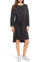 Women's Current/elliott The Double Sweatshirt Dress - Black