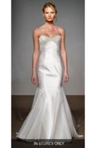 Women's Anna Maier Couture Helene Strapless Silk Duchess Satin Gown, Size - Ivory