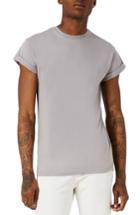 Men's Topman Muscle Fit Roller T-shirt, Size - Grey