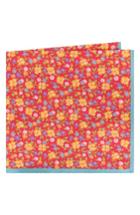 Men's Ted Baker London Floral Cotton & Silk Pocket Square, Size - Red