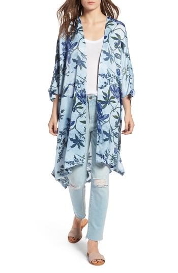 Women's Treasure & Bond High/low Kimono, Size - Blue