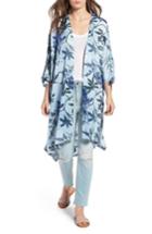 Women's Treasure & Bond High/low Kimono, Size - Blue