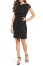 Women's Adrianna Papell Sequin Cowl Back Dress - Black