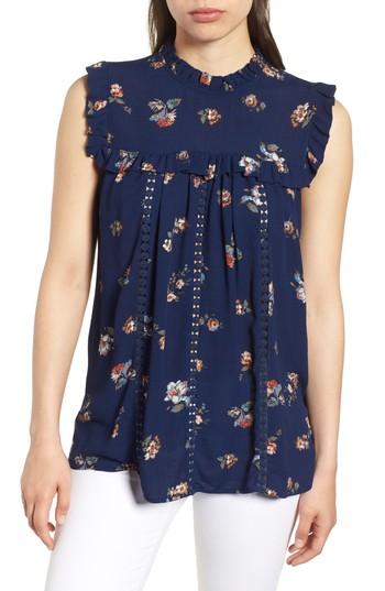 Women's Everleigh Ruffled Floral Top - Blue