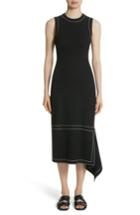 Women's Rosetta Getta Asymmetrical Contrast Stitch Dress - Black