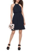 Women's Wtoo Blouson Chiffon Dress - Blue