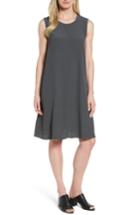 Women's Eileen Fisher Tencel Blend A-line Shift Dress, Size - Brown