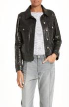 Women's Frame Cropped Leather Jacket