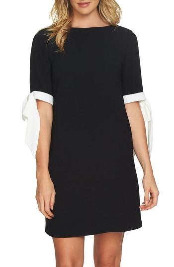 Women's Cece Moss Crepe Shift Dress - Black