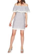 Women's 1.state Off The Shoulder Shift Dress, Size - Blue