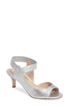 Women's Pelle Moda Berti Peep Toe Sandal M - Metallic