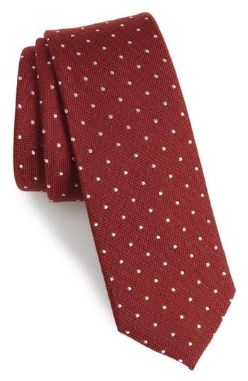 Men's 1901 Legro Dot Silk Tie, Size - Red
