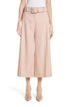 Women's Oscar De La Renta Stretch Wool Gabardine Culottes - Pink