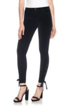 Women's Joe's Icon Lace-up Ankle Skinny Velvet Pants - Black