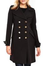 Women's Wallis Double Breasted Crepe Military Jacket Us / 8 Uk - Black