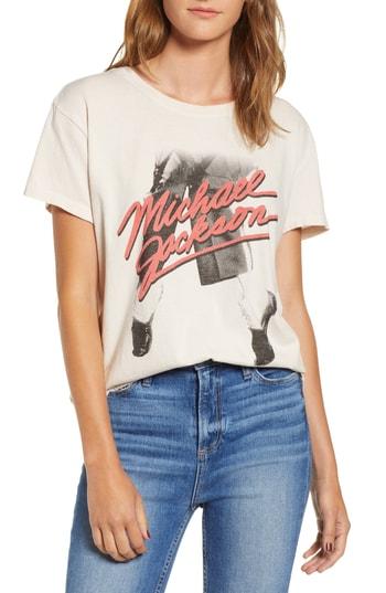 Women's Junk Food Michael Jackson Dancing Feet Cotton Tee, Size - White