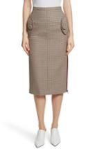Women's N?21 Houndstooth Pencil Skirt Us / 42 It - Beige
