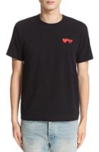 Men's Comme Des Garcons Play Twin Hearts Jersey T-shirt