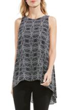 Women's Vince Camuto Graphic High/low Blouse - Black