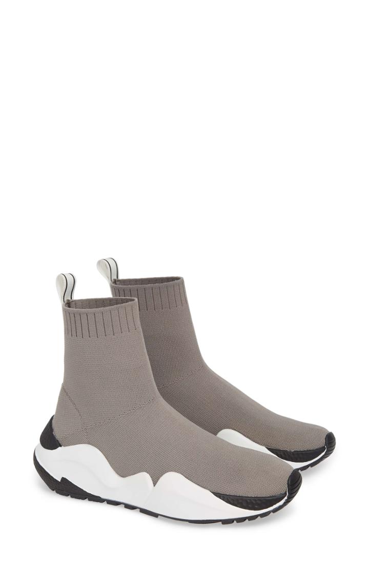 Women's Kenneth Cole New York Maddox Stretch Knit Sneaker Bootie .5 M - Grey