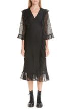 Women's Watters Ludmila Silk Lace & Tulle A-line Gown, Size - Ivory