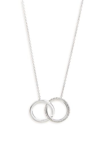 Women's Roberto Coin Diamond Double Circle Pendant Necklace