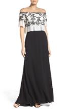 Women's Tadashi Shoji Off The Shoulder Jersey Dress - Black