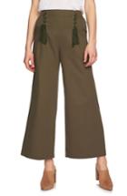 Women's 1.state Lace-up Detail Wide Leg Pants - Green